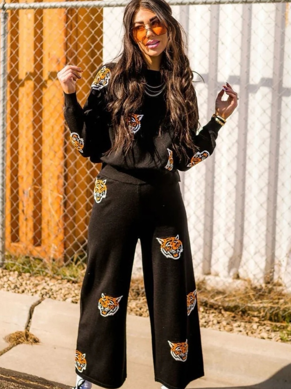Fierce Female Tiger Knit Playsuit 🐯